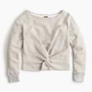 J. Crew Gray Twist Front Sweatshirt, Style H4874